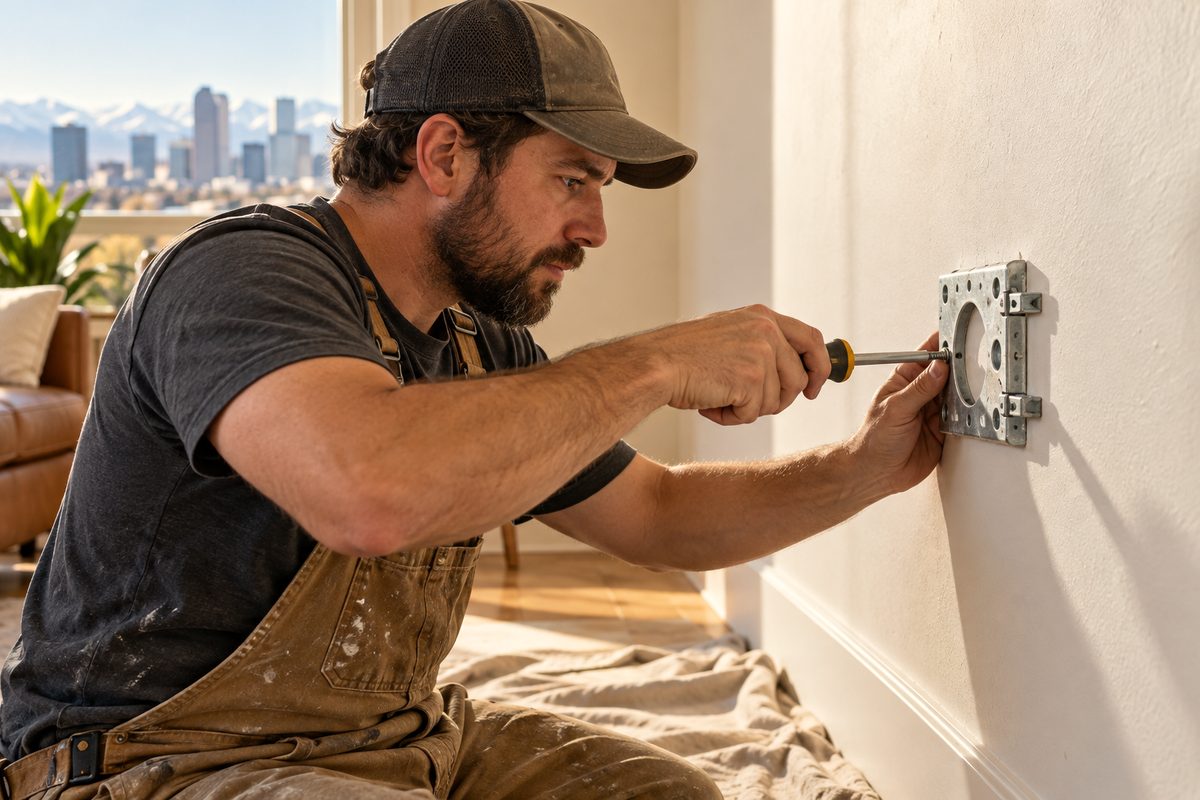 Mounting interior hardware securely into residential drywall.
